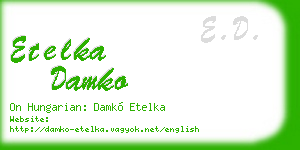 etelka damko business card